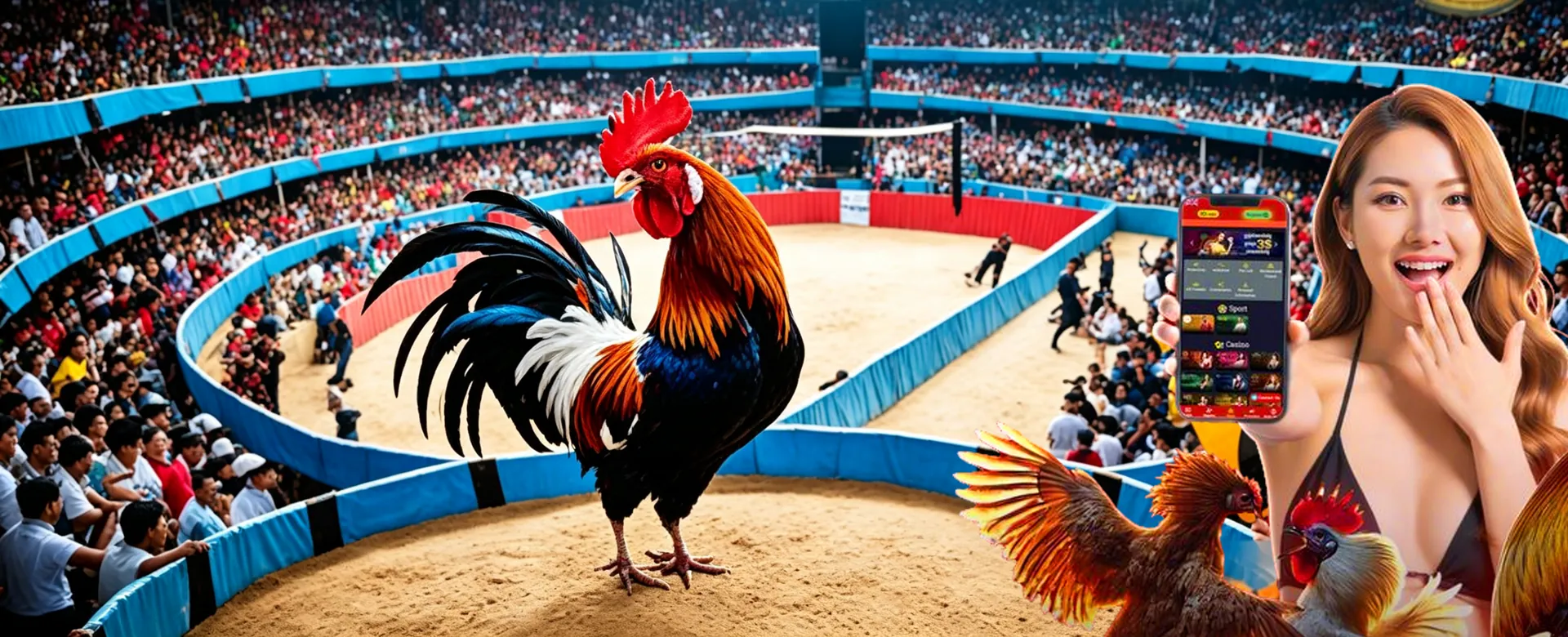 OKBET Blog Header with online casino and sports betting elements